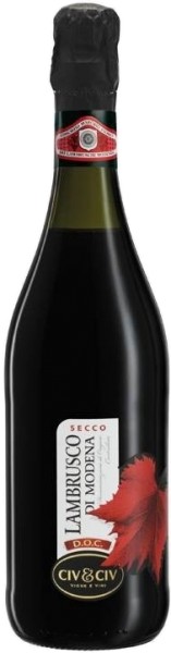 Вино игристое ”Чив & Чив Ле Фолье Ламбруско Ди Модена” жемчужное сухое красное 0,75