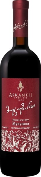 Вино ”Братья Асканели Мукузани” красное сухое 0,75