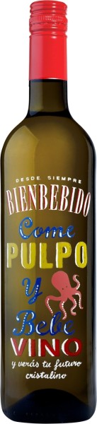 Вино ”Бьенбебидо Коме и Бебе Пульпо Вино” полусухое белое 0,75