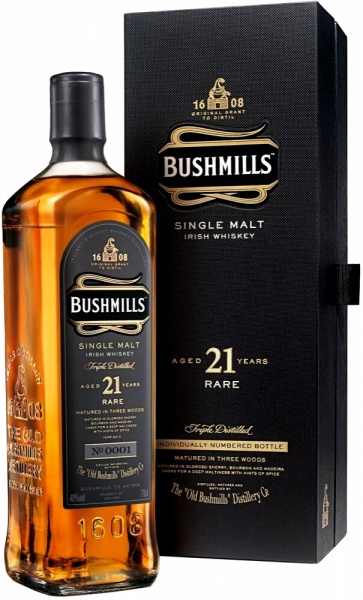 Bushmills Single Malt 21 years, п.у. – Бушмилс Сингл Молт 21 год