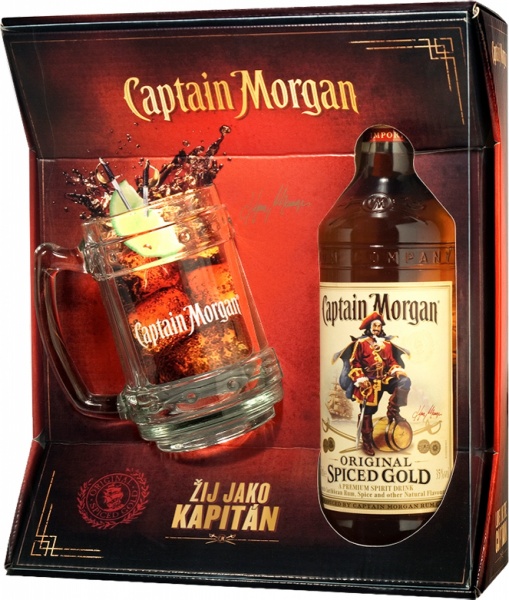 Captain Morgan Original Spiced Gold, п.у. с кружкой – Капитан Морган Спайсд Голд, +стакан рочной упаковке