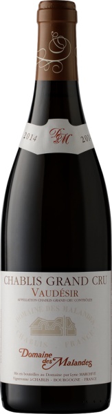 Французское вино Chablis Grand Cru Vaudesir Domaine des Malandes белое сухое – Шабли Гран Крю Водезир Домэн де Маланд