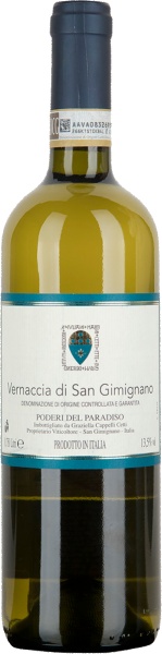 Вино белое «Vernaccia di San Gimignano DOCG» Podere del Paradiso – «Верначча ди Сан Джиминьяно DOCG» Подере дель Парадизо 0.75
