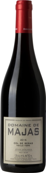 Вино красное «Col de Segas Vieille Vigne Vin de Pays des Côtes Catalanes IGP» Domaine de Majas – «Коль де Сегас Вьей Винь Ван де Пэй де Кот Каталан IGP» Домен де Мажас 0.75