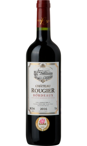 Вино красное «Chateau Rougier Blanc Bordeaux AOC» 2016 – «Шато Ружье Блан Руж Бордо AOC» нет 0.75