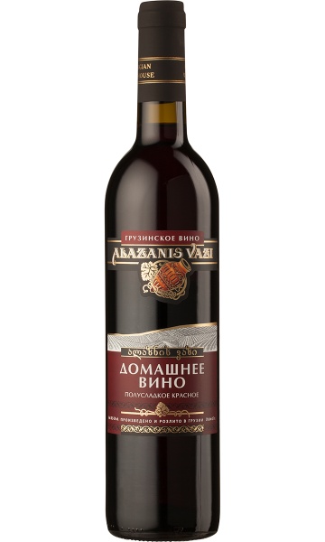 Вино красное «Alazanis Vazi Homemade Wine red demisweet» Alazanis Vazi – «Алазанис Вази Домашнее вино красное полусладкое» Алазанис Вази 0.7