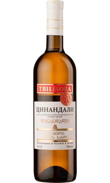Вино белое «Tbilisoba Tsinandali white dry» Tbilisoba – «Тбилисоба Цинандали белое сухое» Тбилисоба 0.75