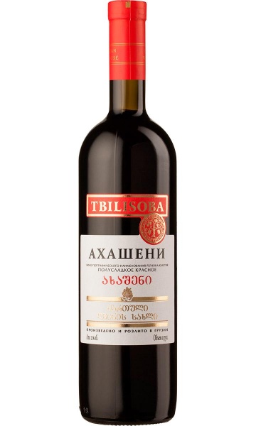 Вино красное «Tbilisoba Akhasheni red demisweet» Georgian Wine House – «Тбилисоба Ахашени красное полусладкое» Дом Грузинского вина 0.75