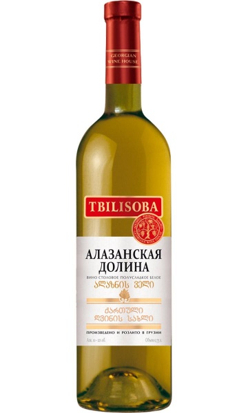 Вино белое «Tbilisoba Alazani Valley white demisweet» Tbilisoba – «Тбилисоба Алазанская Долина белое полусладкое» Тбилисоба 0.75