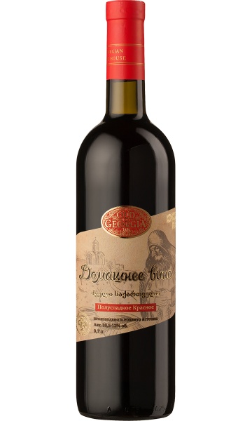 Вино красное «Old Georgia Homemade Wine red» Old Georgia – «Старая Грузия Домашнее Вино красное полусладкое» Старая Грузия 0.7