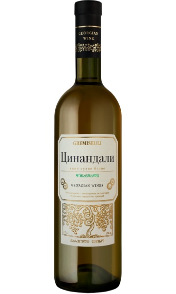 Вино белое «Gremiseuli Tsinandali white dry» Georgian Wine House – «Гремисеули Цинандали белое сухое» Дом Грузинского вина 0.75