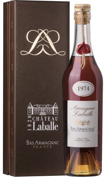 Арманьяк «Bas Armagnac Vintage 1974 in gift box» Laballe 1974 – «Ба Арманьяк Винтаж 1974 в подарочной упаковке» Лабалль 0.5 в п.у.