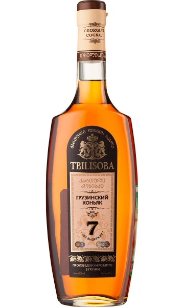 Коньяк «Tbilisoba Georgian Cognac, 7 years old» Tbilisoba – «Тбилисоба Грузинский коньяк семилетний КВ» Тбилисоба 0.5