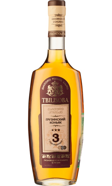 Коньяк «Tbilisoba Georgian Cognac, 3 years old» Tbilisoba – «Тбилисоба Грузинский коньяк трёхлетний» Тбилисоба 0.5
