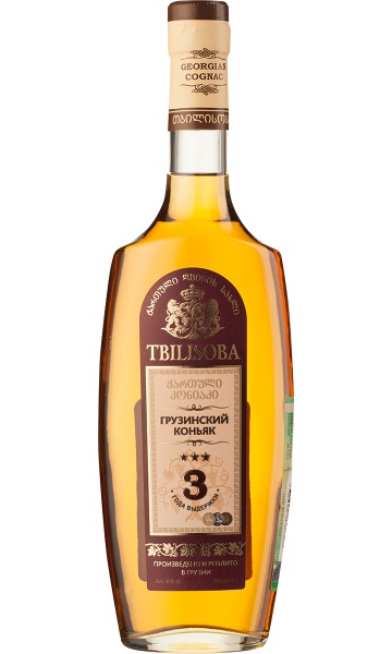 Коньяк «Tbilisoba Georgian Cognac, 3 years old» Tbilisoba – «Тбилисоба Грузинский коньяк трёхлетний» Тбилисоба 0.5