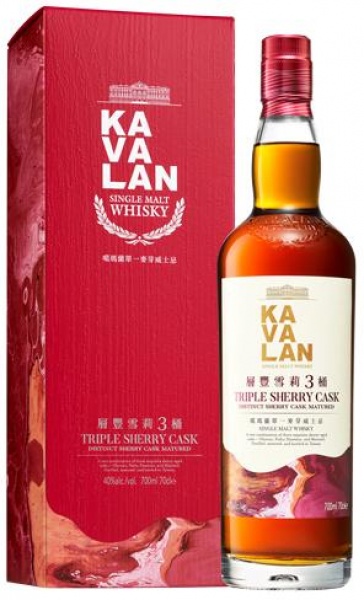 Виски Kavalan Triple Sherry Cask 0.7 gift pack – Кавалан Трипл Шерри Каск 0.7 л в подарочной упаковке