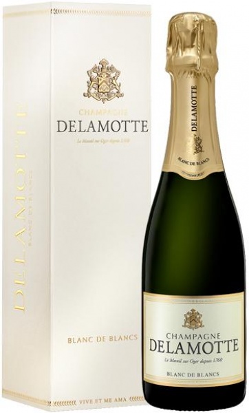 Шампанское Delamotte Сhampagne Blanc de Blancs 0.375 gift pack – Шампанское Деламотте Блан де Блан 0.375 л в подарочной упаковке