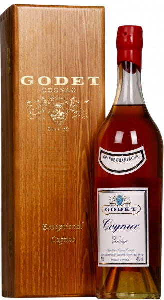 Godet, Cognac Vintage Grande Champagne, 1974 (Gift Box) – Годе, Коньяк Винтаж Гран Шампань, 1974 (в п/у)