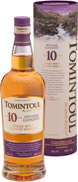 Tomintoul Speyside Glenlivet Single Malt Scotch Whisky 10 YO (gift box) – Томинтул Спейсайд Гленливет Сингл Молт 10 Лет Солодовый Виски В Подарочной Упаковке