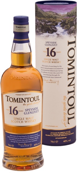Tomintoul Speyside Glenlivet Single Malt Scotch Whisky 16 YO (gift box) – Томинтул Спейсайд Гленливет Сингл Молт 16 Лет Солодовый Виски В Подарочной Упаковке