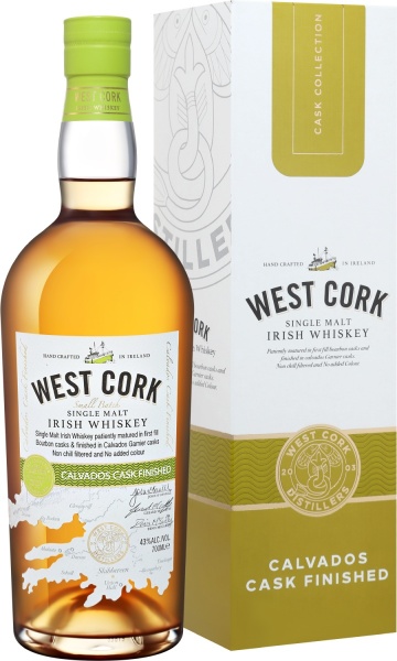 West Cork Small Batch Calvados Cask Finished Single Malt Irish Whiskey (gift box) – Вест Корк Смол Бэтч Кальвадос Каск Финишд Солодовый Виски В Подарочной Упаковке
