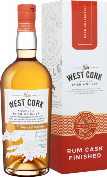 West Cork Small Batch Rum Cask Finished Single Malt Irish Whiskey (gift box) – Вест Корк Смол Бэтч Ром Каск Финишд Солодовый Виски В Подарочной Упаковке
