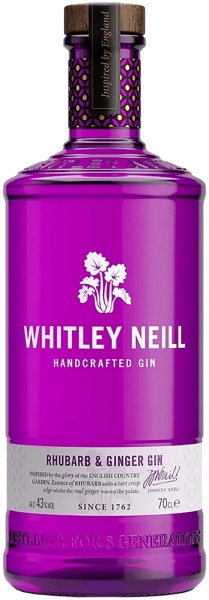 Whitley Neill Rhubarb & Ginger Handcrafted Dry Gin – Уитли Нейлл Ревень и Имбирь Крафтовый Сухой Джин