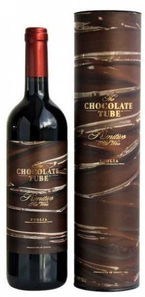 Puglia IGT. The Chocolate Tube. Primitivo semi-secco rosso in gift box – Пулия. Чоклэйт Тьюб. Примитивов П/к