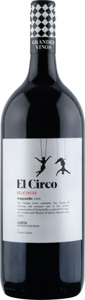 Вино El Circo ”Tempranillo” Volatinero red dry 1,5l – Вино ”Эль Цирко Волатинеро” Темпранильо 1,5л.