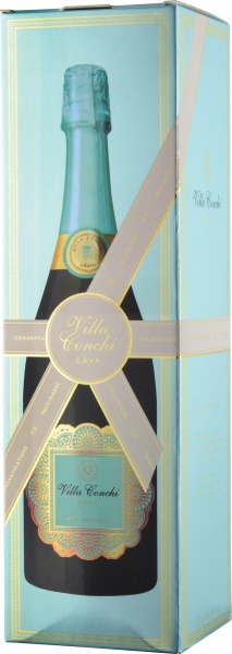 Вино ”Cava Brut Seleccion. Villa Conchi” in gift box 1,5l – Вино игристое ”Вилла Кончи” Кава Брют Селексьон в подарочной коробке 1,5л