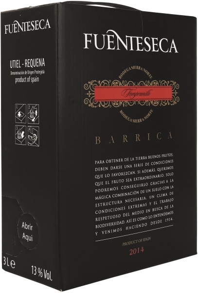 Вино ”Fuenteseca” Tempranillo, Organic 3L – Вино ”Фуэнтесека” Темпранильо, Органик 3л